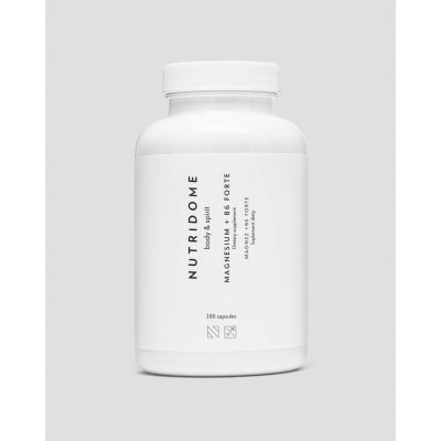 Nutridome Hořčík + B6 Forte citrát hořečnatý na křeče nohou, lýtek, únavu a stres 180 kapslí – Hledejceny.cz
