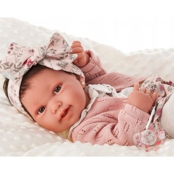 Antonio Juan Realistické miminko holčička Pipa s mašlí