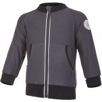 Little Angel Mikina podšitá rozepínací Outlast antracit/pruh bíločerný – Zboží Dáma