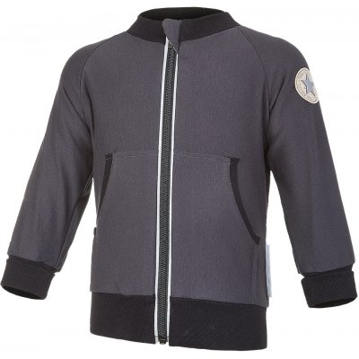 Little Angel Mikina podšitá rozepínací Outlast antracit/pruh bíločerný – Zboží Dáma