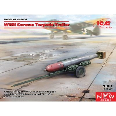 ICM German WWII Torpedo Trailer 2x options 48404 1:48
