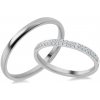 Prsteny iZlato Forever diamantové snubní prsteny z bílého zlata IZOBBR019A