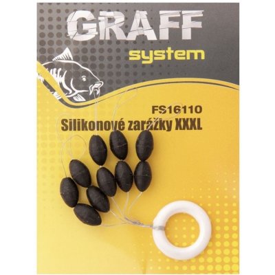 Graff System Silikonové zarážky černé XXL 10ks – Zboží Dáma