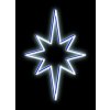 Vánoční osvětlení DecoLED LED světelná hvězda závěsná 35x50cm ledově bílá