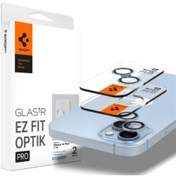 Spigen Glass tR EZ Fit Optik Pro 2 Pack, blue - iPhone 15/15 Plus/14/14 Plus AGL07166
