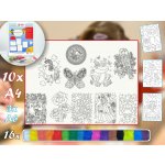 Radost v písku Sada VELKÁ VLASTNÍ VÝBĚR A4 Barevné pískování obrázků – Zboží Mobilmania