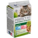Perfect fit Natural Vitality s mořskou rybou a lososem pro dospělé kočky 6 x 50 g