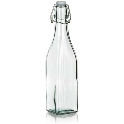 M.A.T. láhev s pákovým uzávěrem hranatá skleněná 500 ml – Zboží Mobilmania