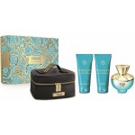Versace Dylan Turquoise EDT 100 ml + sprchový gel 100 ml + tělové mléko 100 ml + kosmetická taška dárková sada – Sleviste.cz