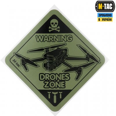 M TAC STICKER DRONE ZONE LARGE Ranger Green – Hledejceny.cz