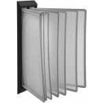 A-Z Reklama CZ nástěnný černý kovový držák s 10 šedými kapsami na A4 – Zboží Živě