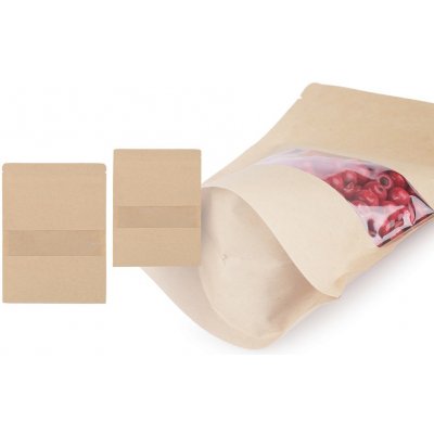 Papírový sáček s průhledem natural 10x15cm – Zboží Mobilmania