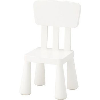 Ikea MAMMUT plastová židle 39 x 67 cm bílá