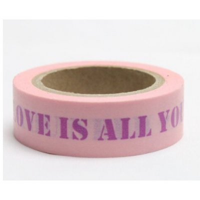 Creatoys Dekorační lepicí páska 1ks love is all you need... – Hledejceny.cz