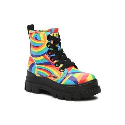 Buffalo turistická obuv Aspha Lace Up Hi 1622284 black Rainbow