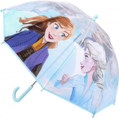 CurePink Frozen II Anna a Elsa 2400000658 deštník dětský sv.modrý