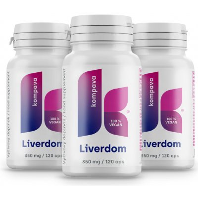 Kompava 3-balení Liverdom 350 mg 120 kapslí – Hledejceny.cz