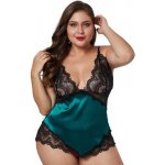 VšeNaSex.cz Dámská košilka s kahotkami Green Lace Silky Satin – Zbozi.Blesk.cz