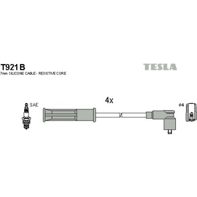 TESLA Sada kabelů pro zapalování T921B – Hledejceny.cz
