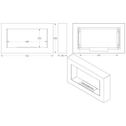 Uniflam BOX 70x40 cm