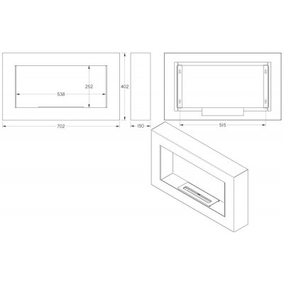 Uniflam BOX 70x40 cm – Zboží Dáma