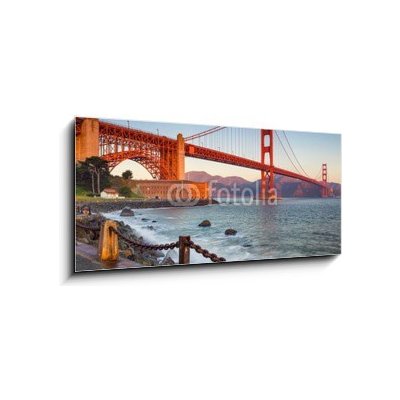 Obraz 1D - 120 x 50 cm - San Francisco. Image of Golden Gate Bridge in San Francisco, California during sunrise. San Francisco. Obrázek Golden Gate Bridge v San Francisc