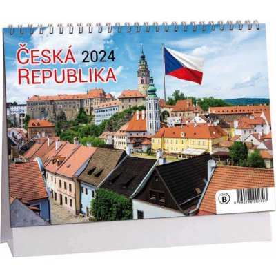 stolní čtrnáctidenní Česká republika / 23cm x 16cm / K684 2024 – Zboží Mobilmania
