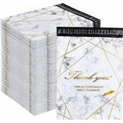 REALG RC118 kurýrní plastové 255 × 370 mm, zlatý mramor - balení 50 ks – Zboží Živě