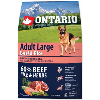 Ontario Adult Large Beef & Rice 2,25 kg – Zboží Mobilmania