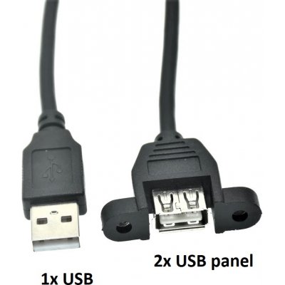 W-star 2USBAPAN USB/A female 2x na USB A male, 30cm