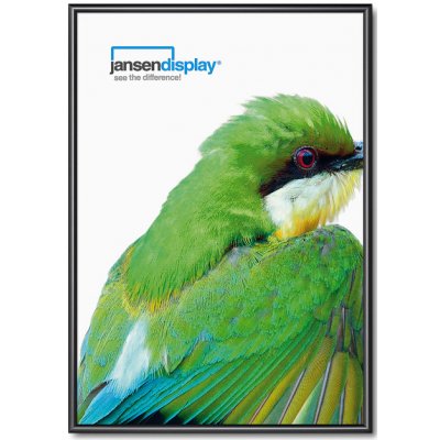 Jansen Display Klaprám A0 ostrý roh profil 25mm RAL 9005 černá, 872 x 1220 mm – Zboží Živě