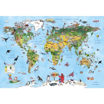 Ilustrovaná mapa světa – Zboží Mobilmania