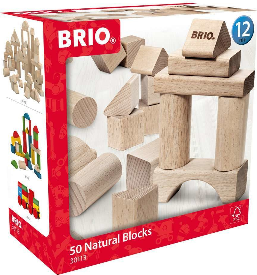 Brio Dřevěné kostky 50 ks