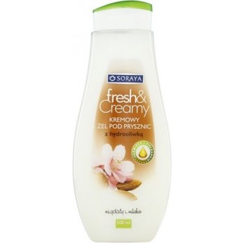 Soraya Fresh & Creamy krémový sprchový gel s vyživujícím účinkem mandle a mléko 500 ml