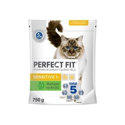 PERFECT FIT granule pro kočky Sensitive s krůtím 750 g