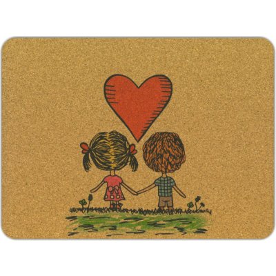 PokojovaDekorace.cz Korkové prostírání s potiskem 507 srdce 38x28cm – Zboží Dáma