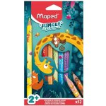 Maped Pastelky Jumbo Jungle Fever trojhranné 863700 12 ks – Zboží Živě