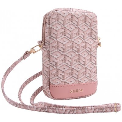 Guess PU G Cube Walltet Phone Bag Zipper Pink – Zboží Mobilmania