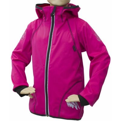 dětská letní softshellová bunda Fantom bez fleecu růžová
