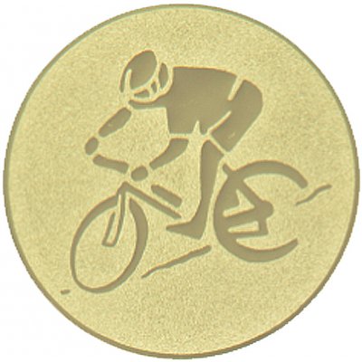 Emblém horské kolo zlato 50 mm – Zboží Dáma