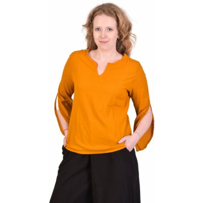 Sanu Babu halena s tříčtvrtečním rukávem medově žlutá – Zboží Mobilmania