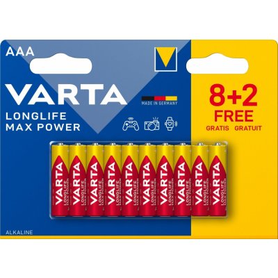 Varta Longlife Max Power AAA 10ks 4703101410 – Zboží Živě