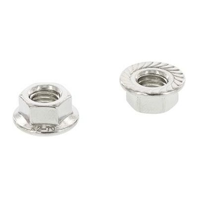 DIN6923 M10 ušl. ocel A4-80 šestihr. matka se zajišť. zuby s přír. (100 ks) – Sleviste.cz