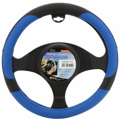 Compass Univerzální potah volantu COLOR LINE 37 - 39 cm černo / modrý - | Zboží Auto