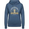 Dámská mikina s potiskem AWDis Hoodie mikina Motiv Save water Drink Beer Letecká modrá