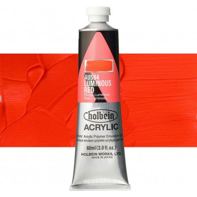 Heavy Body Holbein Profesionální akrylové barvy Luminous červená – Hledejceny.cz