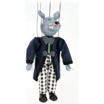 Mašek umělecká výroba Loutka dřevěná Vlk dvounohý 20 cm – Sleviste.cz