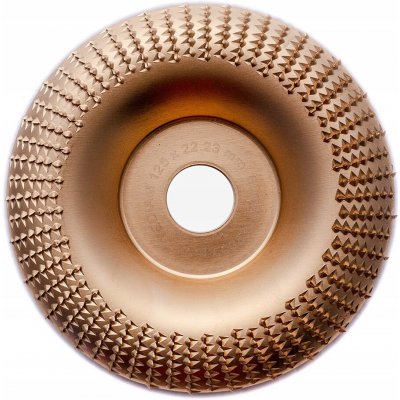 BRUSNÝ KOTOUČ NA DŘEVO VYPUKLÝ ZLATÝ RAŠPLOVÝ 125 mm – Zboží Dáma