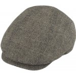 Fiebig pánská bekovka driver cap Harris Tweed taupe ručně tkaná vlna rybí kost s podšívkou – Hledejceny.cz