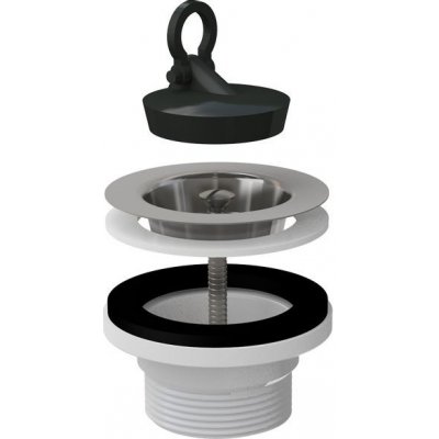 Alcadrain vpusť 6/4" se zátkou, nerez A33 – Zboží Dáma